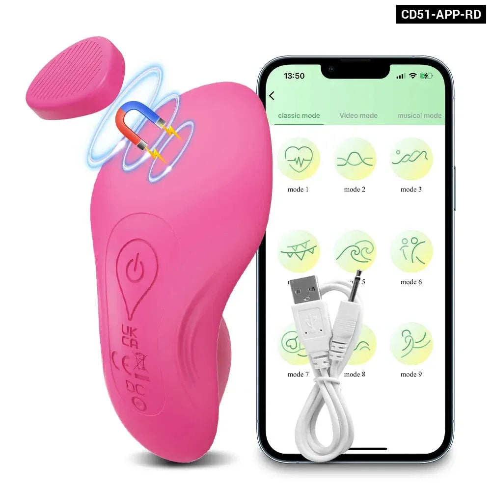 Bluetooth Wearable Vibrator for Women App Controlled Clitoral Stimulator Magnetic Couples