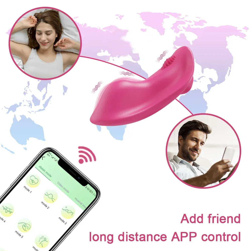 Bluetooth Wearable Vibrator for Women App Controlled Clitoral Stimulator Magnetic Couples