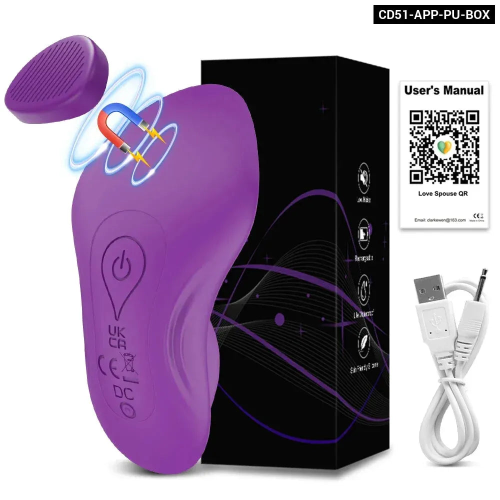 Bluetooth Wearable Vibrator for Women App Controlled Clitoral Stimulator Magnetic Couples