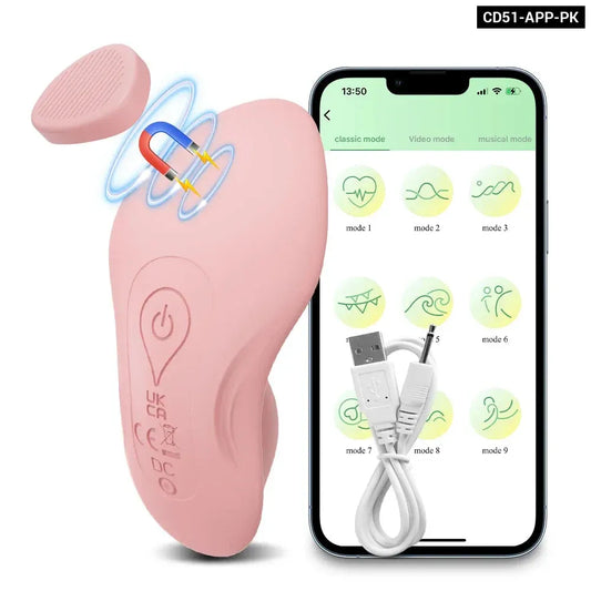 Bluetooth Wearable Vibrator for Women App Controlled Clitoral Stimulator Magnetic Couples