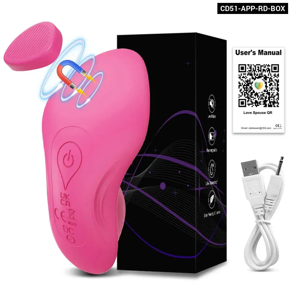 Bluetooth Wearable Vibrator for Women App Controlled Clitoral Stimulator Magnetic Couples