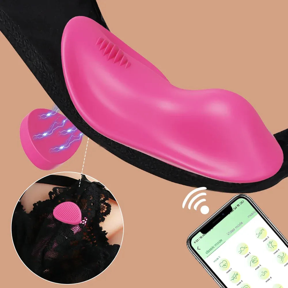 Bluetooth Wearable Vibrator for Women App Controlled Clitoral Stimulator Magnetic Couples