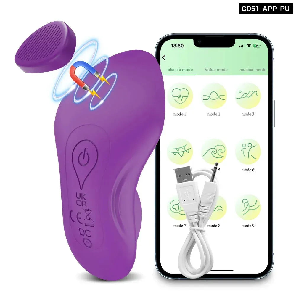 Bluetooth Wearable Vibrator for Women App Controlled Clitoral Stimulator Magnetic Couples