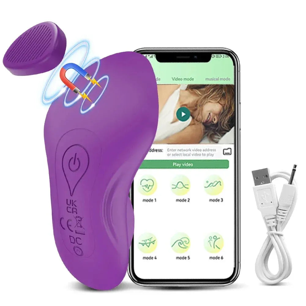 Bluetooth Wearable Vibrator for Women - Magnetic Egg Stimulator