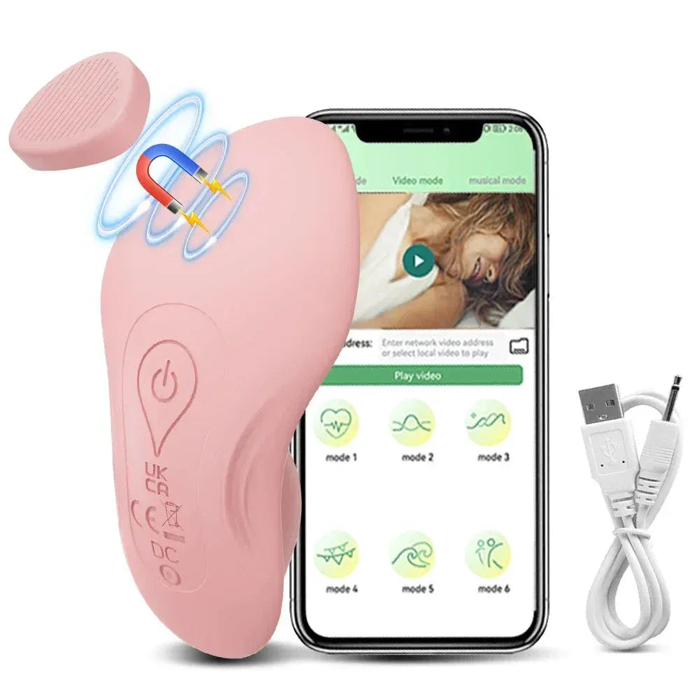 Bluetooth Wearable Vibrator for Women - Magnetic Egg Stimulator